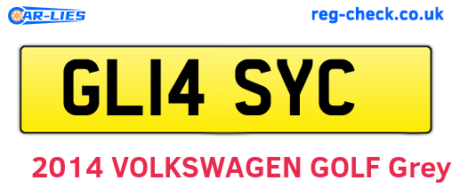 GL14SYC are the vehicle registration plates.