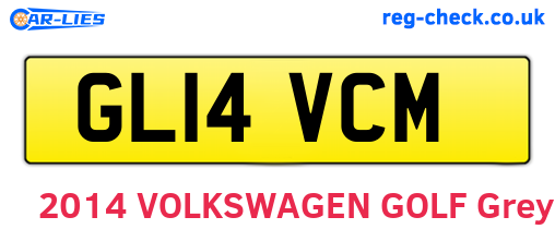 GL14VCM are the vehicle registration plates.