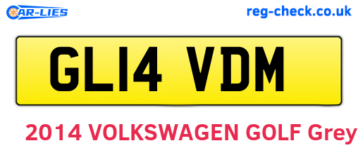 GL14VDM are the vehicle registration plates.