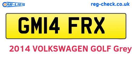 GM14FRX are the vehicle registration plates.
