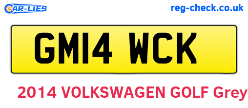 GM14WCK are the vehicle registration plates.