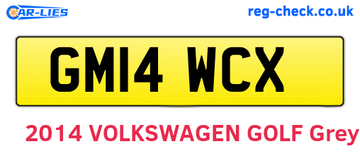 GM14WCX are the vehicle registration plates.