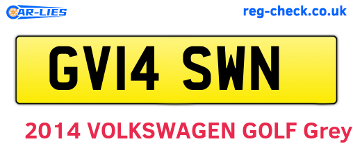 GV14SWN are the vehicle registration plates.
