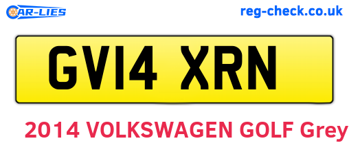 GV14XRN are the vehicle registration plates.
