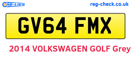 GV64FMX are the vehicle registration plates.