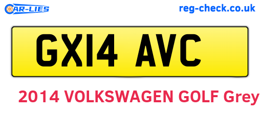 GX14AVC are the vehicle registration plates.