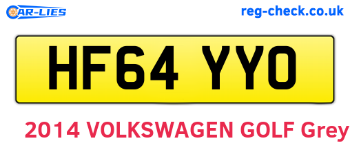 HF64YYO are the vehicle registration plates.