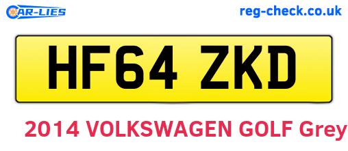 HF64ZKD are the vehicle registration plates.