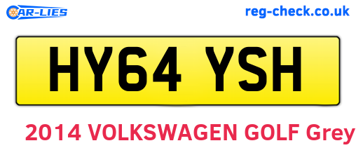 HY64YSH are the vehicle registration plates.