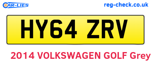 HY64ZRV are the vehicle registration plates.