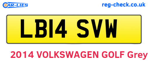 LB14SVW are the vehicle registration plates.