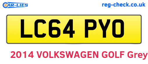 LC64PYO are the vehicle registration plates.