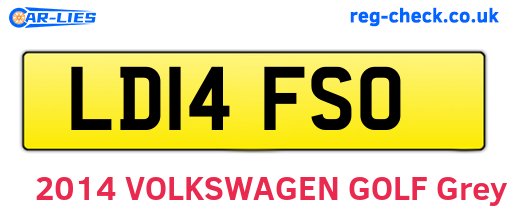 LD14FSO are the vehicle registration plates.