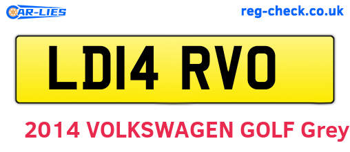 LD14RVO are the vehicle registration plates.
