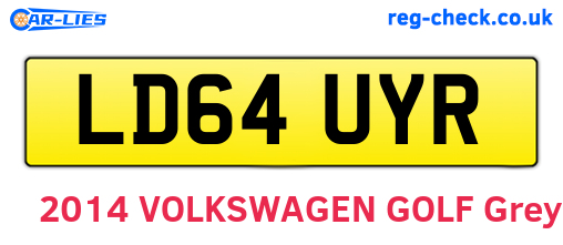 LD64UYR are the vehicle registration plates.