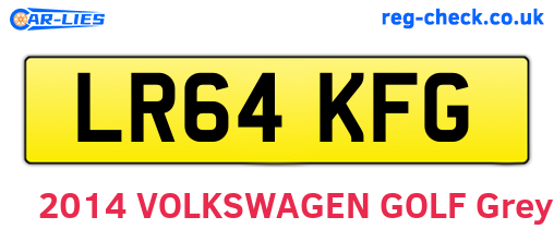 LR64KFG are the vehicle registration plates.