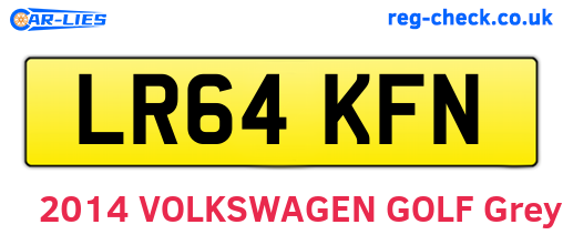 LR64KFN are the vehicle registration plates.