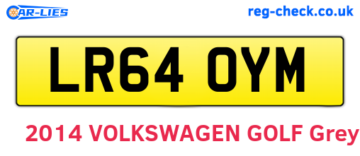 LR64OYM are the vehicle registration plates.