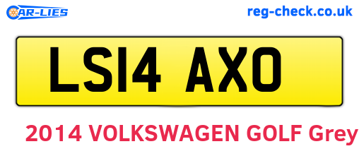 LS14AXO are the vehicle registration plates.