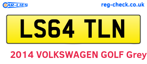LS64TLN are the vehicle registration plates.