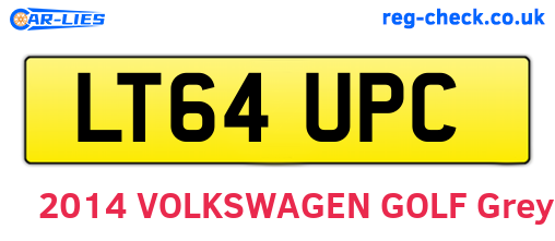 LT64UPC are the vehicle registration plates.