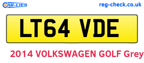LT64VDE are the vehicle registration plates.