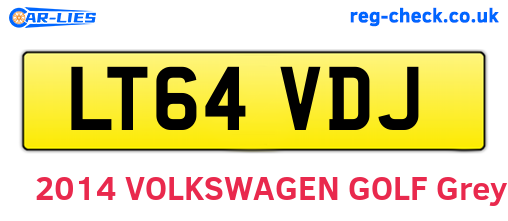 LT64VDJ are the vehicle registration plates.