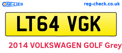LT64VGK are the vehicle registration plates.