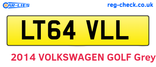 LT64VLL are the vehicle registration plates.