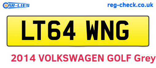 LT64WNG are the vehicle registration plates.