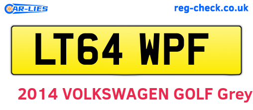 LT64WPF are the vehicle registration plates.