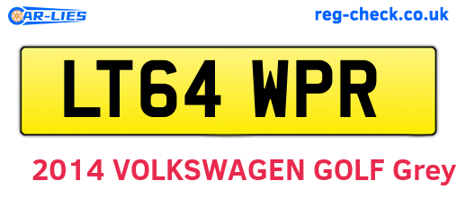 LT64WPR are the vehicle registration plates.