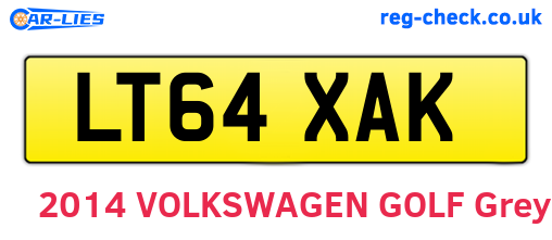 LT64XAK are the vehicle registration plates.
