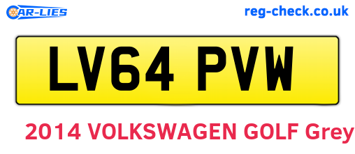 LV64PVW are the vehicle registration plates.