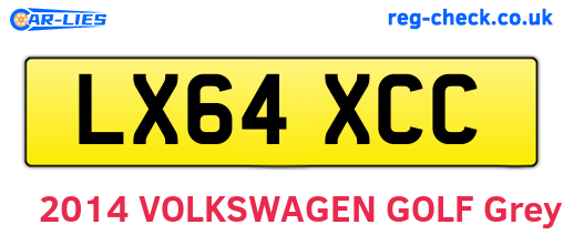 LX64XCC are the vehicle registration plates.