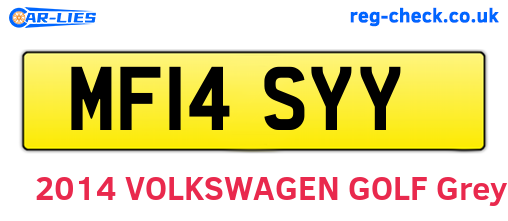 MF14SYY are the vehicle registration plates.