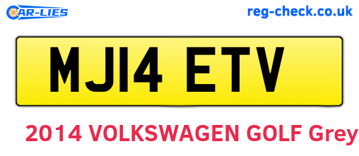 MJ14ETV are the vehicle registration plates.