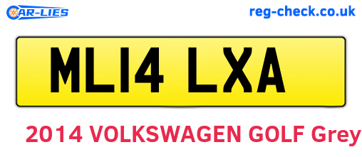 ML14LXA are the vehicle registration plates.