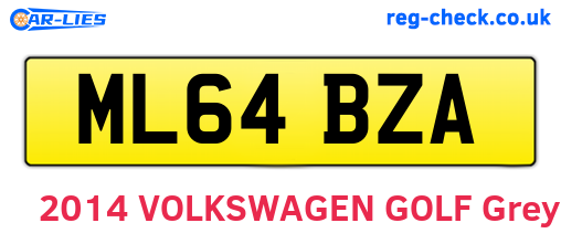 ML64BZA are the vehicle registration plates.
