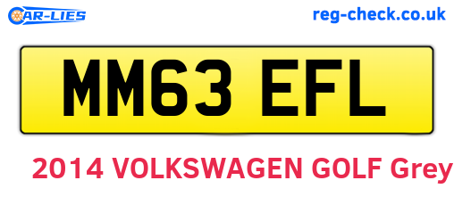 MM63EFL are the vehicle registration plates.