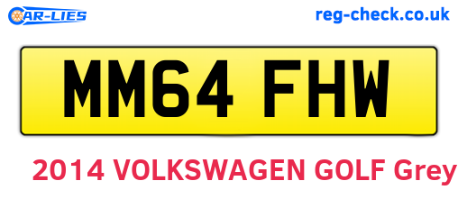 MM64FHW are the vehicle registration plates.