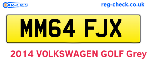 MM64FJX are the vehicle registration plates.