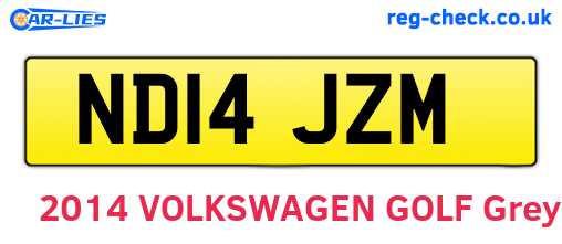 ND14JZM are the vehicle registration plates.