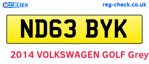 ND63BYK are the vehicle registration plates.