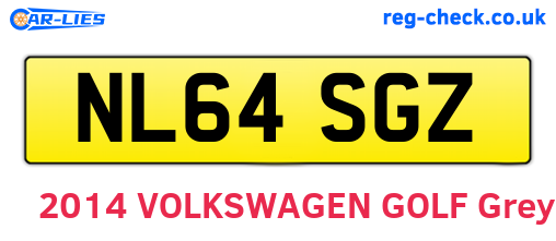 NL64SGZ are the vehicle registration plates.