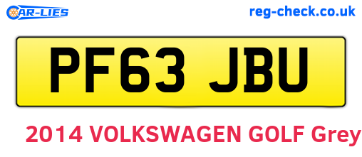PF63JBU are the vehicle registration plates.