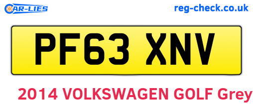PF63XNV are the vehicle registration plates.