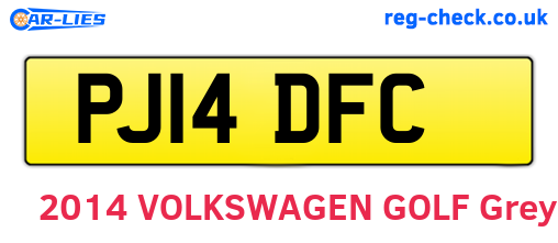 PJ14DFC are the vehicle registration plates.