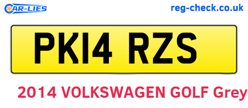 PK14RZS are the vehicle registration plates.