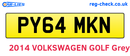 PY64MKN are the vehicle registration plates.